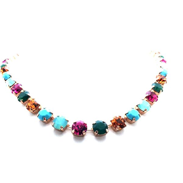 Mariana Necklace Blue Suede Shoes Nostalgia Coll. Exquisite Turquoise Mineral & Multicolor Austrian Crystals