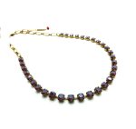 Mariana Necklace My Treasures Coll. Sophisticated Dark Red Austrian Crystals