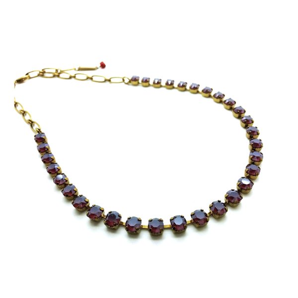 Mariana Necklace My Treasures Coll. Sophisticated Dark Red Austrian Crystals