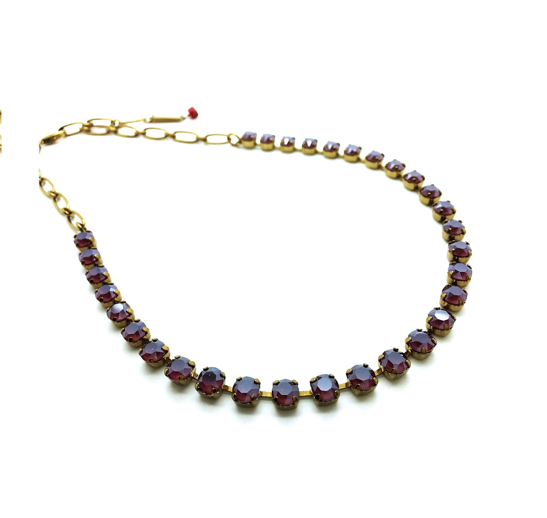 N-3430-251251-EG (3) Mariana Necklace My Treasures Coll. Sophisticated Dark Red Austrian Crystals - Image 1