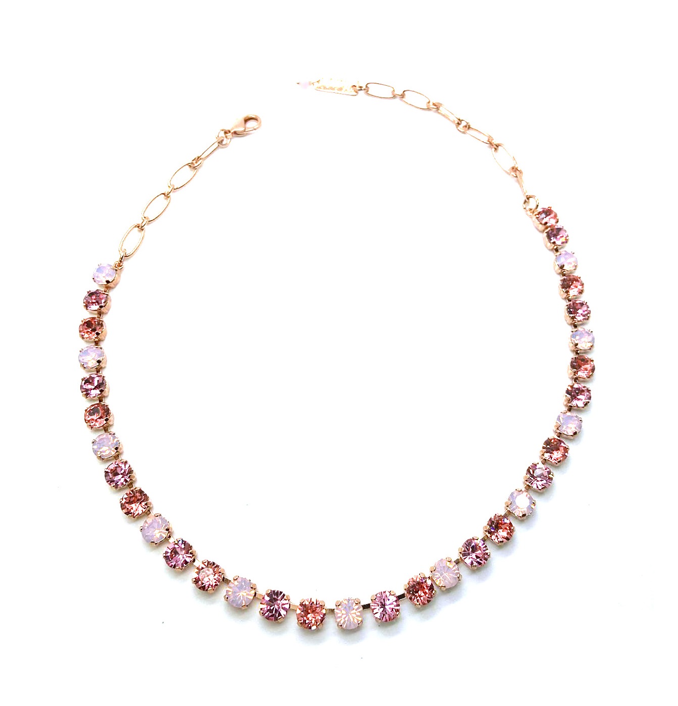 N-3435-10964-RG (3) Mariana Necklace Rose, Pink Opal & Rose Opal Austrian Crystals My Treasures Coll. - Image 1