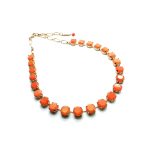 Mariana Necklace Preppy Orange Opal Austrian Crystals My Treasures Coll. - Image 3