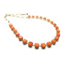 Mariana Necklace Preppy Orange Opal Austrian Crystals My Treasures Coll. - Image 2