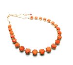 Mariana Necklace Preppy Orange Opal Austrian Crystals My Treasures Coll.