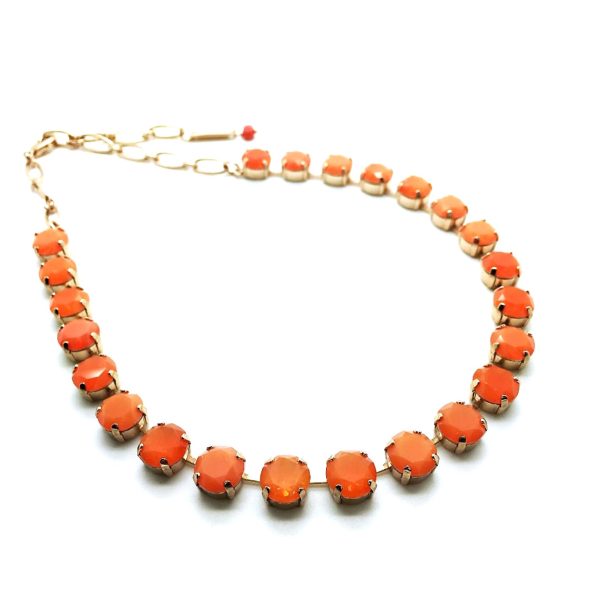 Mariana Necklace Preppy Orange Opal Austrian Crystals My Treasures Coll.
