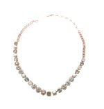 Necklace By Mariana Kalahari Africa Coll. White Shell Minerals, Clears & Whites Austrian Crystals - Image 3