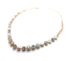 Necklace By Mariana Kalahari Africa Coll. White Shell Minerals, Clears & Whites Austrian Crystals