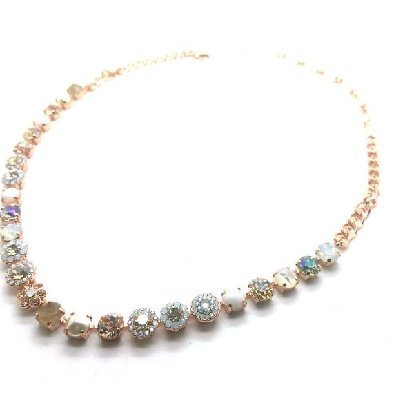 Necklace By Mariana Kalahari Africa Coll. White Shell Minerals, Clears & Whites Austrian Crystals