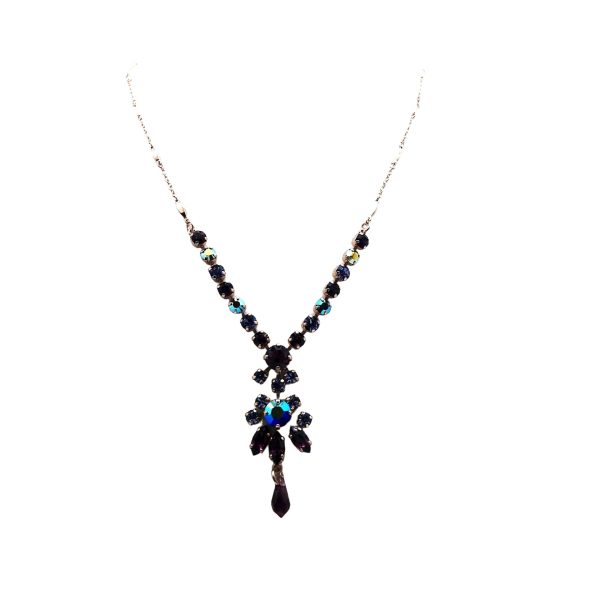 Necklace By Mariana My Treasures Coll. Elegant Amethyst, Black Diamond & Jet Austrian Crystals