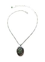 Necklace Pendant By Mariana Woman Peridot and Pacific Opal Swarovski Crystals - Image 2