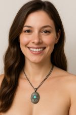 Necklace Pendant By Mariana Woman Star of David Pacific Opal Swarovski Crystals - Image 3