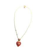 Mariana Necklace Pendant Lady Marmalade Songbook Coll. Heart Shaped Hyacinth, Fuchsia & AB Austrian Crystals - Image 2