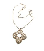 Mariana Necklace Pendant Elegant White Shell Mineral, Clear & Whites Austrian Crystals Africa Coll. - Image 2