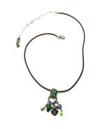 Mariana Necklace Pendant Beautiful Charms Greens Swarovski Crystals Jade Silk Road Coll. - Image 3
