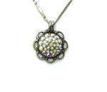 Mariana Necklace Pendant Glitzy Whites Swarovski Crystals Seashell Ambrosia Coll.