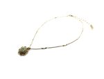 Mariana Necklace Pendant Floral White Opal, Pearl & AB Swarovski Crystals Periwinkle East Meets West Coll. - Image 3