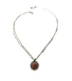Mariana Necklace Pendant Floral Purple, Magenta & Citrine Swarovski Crystals Gypsy Soul Coll. - Image 2