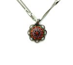 Mariana Necklace Pendant Floral Purple, Magenta & Citrine Swarovski Crystals Gypsy Soul Coll.