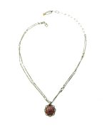 Mariana Necklace Pendant Floral Purple, Magenta & Citrine Swarovski Crystals Gypsy Soul Coll. - Image 3