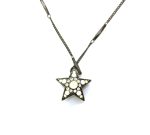 Mariana Necklace Pendant Star Shaped Beaded Whites & Reds Austrian Crystals My Treasures Coll. - Image 3