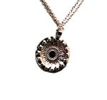 Mariana Necklace Pendant Floral Black Diamond, Jet & Turquoise Austrian Crystals Zanzibar Africa Coll. - Image 2