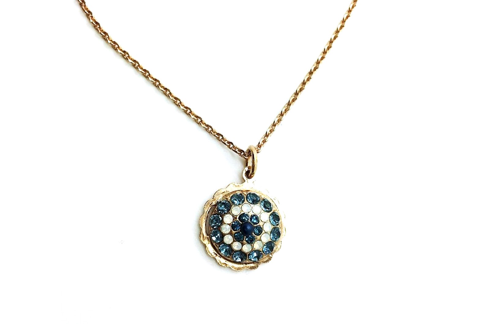 N-5141-1069-RG (2) Mariana Necklace Pendant Guardian Angel Montana Blue & White Opal Mood Indigo Songbook Coll. - Image 1