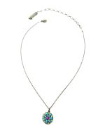Mariana Necklace Pendant Exquisite Turquoise, Fuchsia & Peridot Austrian Crystals My Treasures Coll. - Image 3