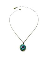 Mariana Necklace Pendant Exquisite Turquoise, Fuchsia & Peridot Austrian Crystals My Treasures Coll. - Image 2