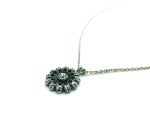 Necklace Pendant By Mariana My Treasures Coll. Floral Clear & Siam Austrian Crystals