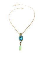 Mariana Necklace Pendant Blues & Greens Austrian Crystals Cindy Icons Coll. - Image 2