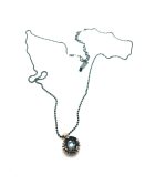 Mariana Necklace Pendant My Treasures Coll. Octagon Shaped Silver Night Austrian Crystals - Image 3