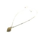 Mariana Necklace Pendant Heart Shaped Golden Shadow & Aurum Swarovski Crystals My Treasures Coll. - Image 2