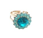 Ring By Mariana Woman Floral Zircon and Pacific Opal Swarovski Crystals - Image 3