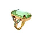 Mariana Ring Timeless Chrysolite & AB Swarovski Crystals My Treasures Coll.