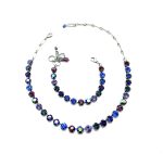 Mariana Jewelry Set Necklace & Bracelet Capri Blue, Fuchsia & AB Austrian Crystals Happy Hour Coll. - Image 3