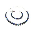 Mariana Jewelry Set Necklace & Bracelet Capri Blue, Fuchsia & AB Austrian Crystals Happy Hour Coll. - Image 2