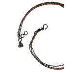 Mariana Bracelet Wrap Triple Tier Brown Gold Plated & Coral Swarovski Crystals St Barts Caribbean Life Coll. - Image 3