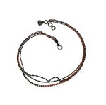 Mariana Bracelet Wrap Triple Tier Brown Gold Plated & Coral Swarovski Crystals St Barts Caribbean Life Coll. - Image 2