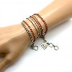Bracelet By Mariana My Treasures Coll. Wrap Triple Tier, Paradise Shine & Orange Opal Austrian Crystals