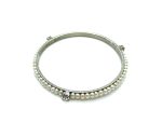 Mariana Bracelet Sleek Silver Plated Beaded Pearl Mineral & Clear Swarovski Crystals My Treasures Coll. - Image 2