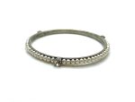 Mariana Bracelet Sleek Silver Plated Beaded Pearl Mineral & Clear Swarovski Crystals My Treasures Coll.