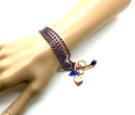 Mariana Bracelet Multi Strand Sapphire & Morion Swarovski Crystals My Treasures Coll.