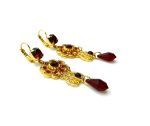 Earrings By Mariana Woman Fab Siam, Ruby and Burgundy Swarovski Crystals - Image 3