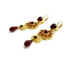Earrings By Mariana Woman Fab Siam, Ruby and Burgundy Swarovski Crystals - Image 2