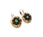Mariana Earrings Glitzy Pacific Opal, Jonquil, Aurum & Brown Austrian Crystals Serai Silk Road Coll. - Image 3