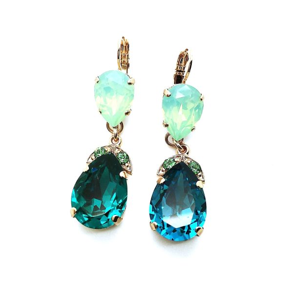 Earrings By Mariana Woman Classic Peridot and Zircon Swarovski Crystals