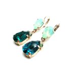 Earrings By Mariana Woman Classic Peridot and Zircon Swarovski Crystals - Image 2