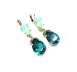 Earrings By Mariana Woman Classic Peridot and Zircon Swarovski Crystals - Image 3