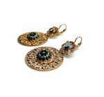 Mariana Earrings Fashionable Boho Jet & AB Austrian Crystals My Treasures Coll. - Image 2