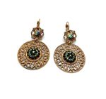 Mariana Earrings Fashionable Boho Jet & AB Austrian Crystals My Treasures Coll.